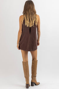 Olivaceous - Serena Suede Dress