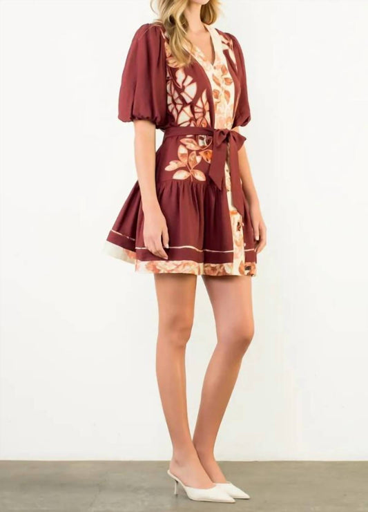 Mint - Micah Puff Sleeve Button Up Dress