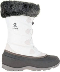 Kamik - Women's Momentum2 Pull On Rounded Toe Waterproof Fur Trim Ankle Snow Boots