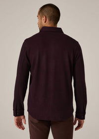 7Diamonds Generation Long Sleeve Shirt in bordeaux - men's shirt - detail view
