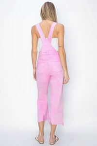 Risen - High Rise Distressed Denim Overalls