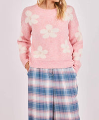 Sadie & Sage - Flower Mama Pearl Embellished Sweater