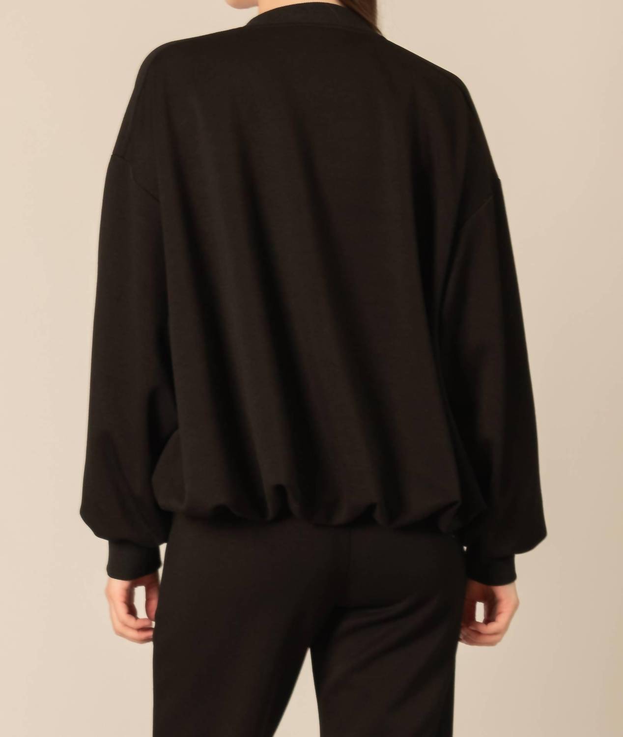 P.CILL Butter Modal Bomber Jacket in black - women's jacket - view 4