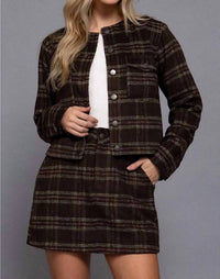 Active Basic - Long Sleeve Plaid Jacket