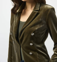 Joseph Ribkoff - Velour Double-breasted Blazer