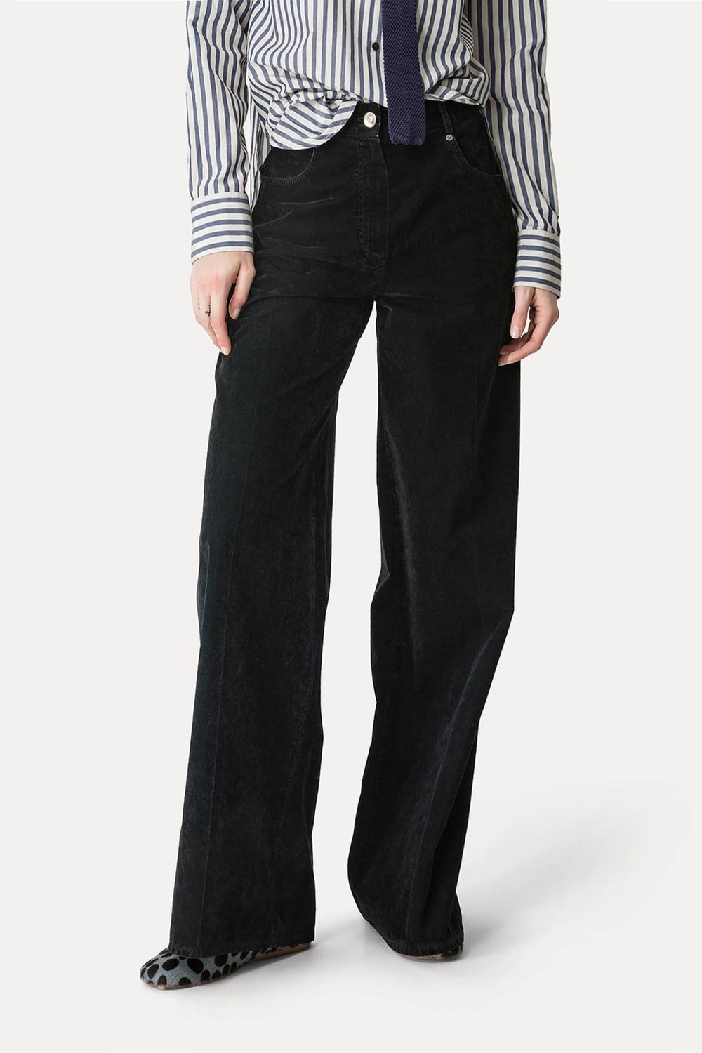 Forte Forte - Flocked Cotton Wide Leg Pants