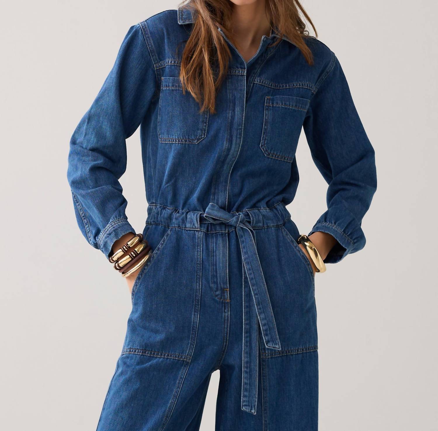 summum Denim Jumpsuit in blue - women's pants - view 4