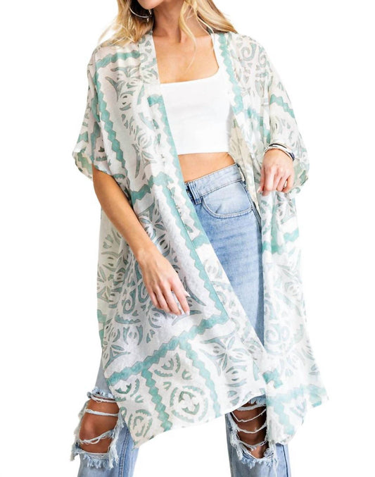 Kori - Aztec Printed Long Kimono