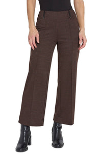 Lysse Livia Crop Pant in brushed check - women's pants