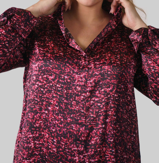 Catherine Gee - Daria French Cuff Silk Blouse - Plus Size