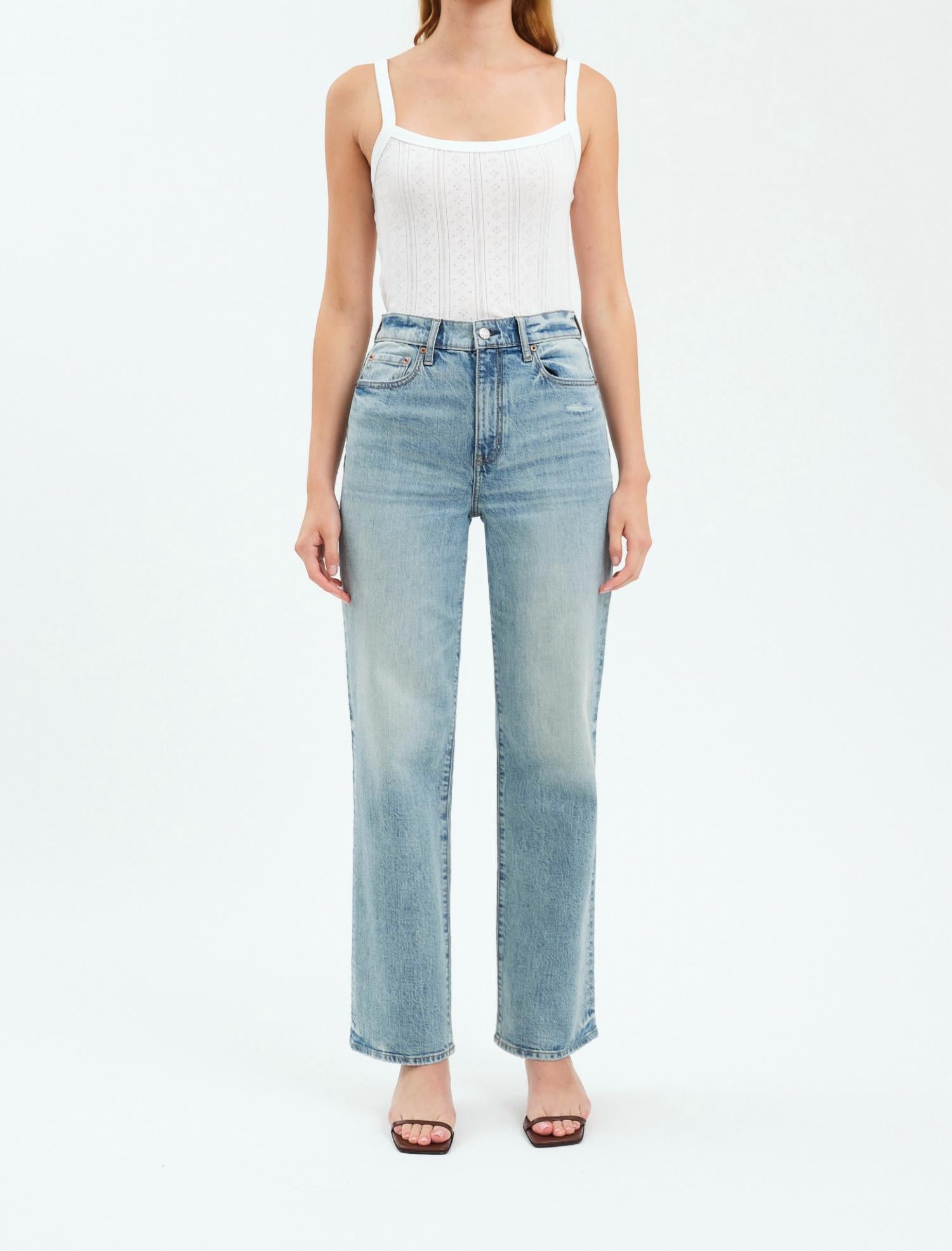 Daze - Sundaze High Rise Straight Denim Jeans