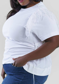 Tanya Taylor - Lydia Feather Top - Plus Size