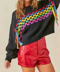 Day + Moon - Rainbow Ribbon sweater