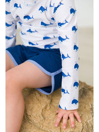 Rufflebutts - Boy's Dolphin Hem Swim Trunks