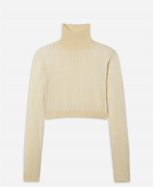 Frame - The Crop Fitted Turtleneck