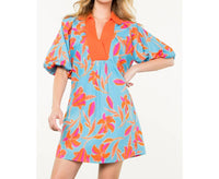 Thml - Puff Sleeve Flower Print Dress