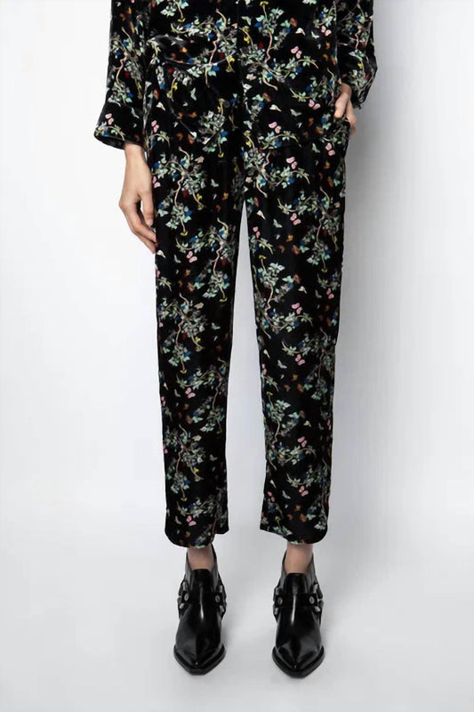 Zadig & Voltaire - Floral Print Velvet Pants