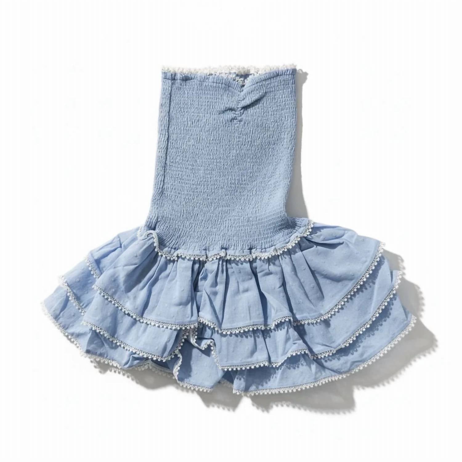 Theme - Girls Sage Dot Smocked Ruffle Dress