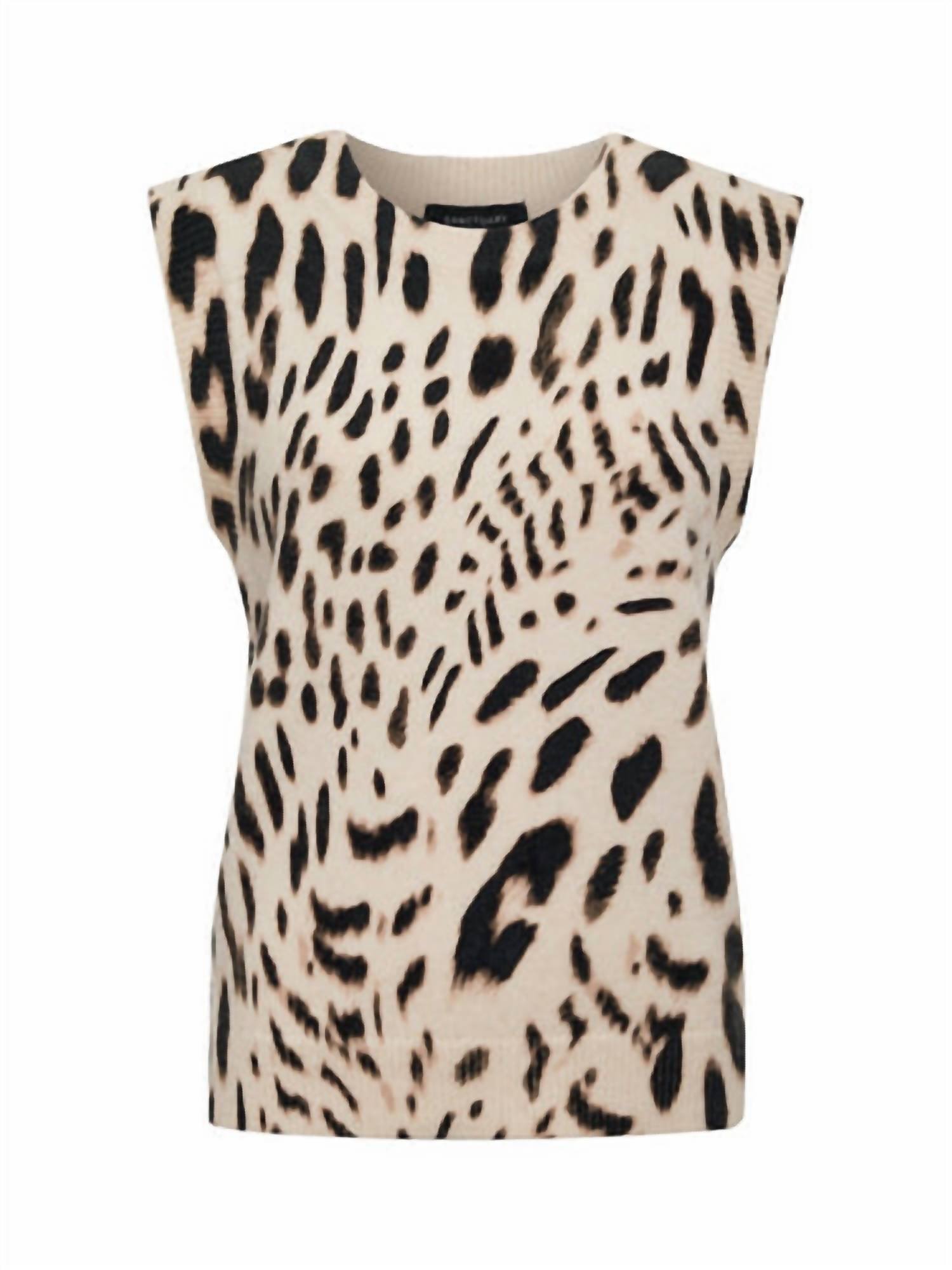 Sanctuary - Fuzzy Leopard Shell Top