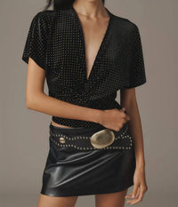 Bishop + Young - Velvet Twist Front Top