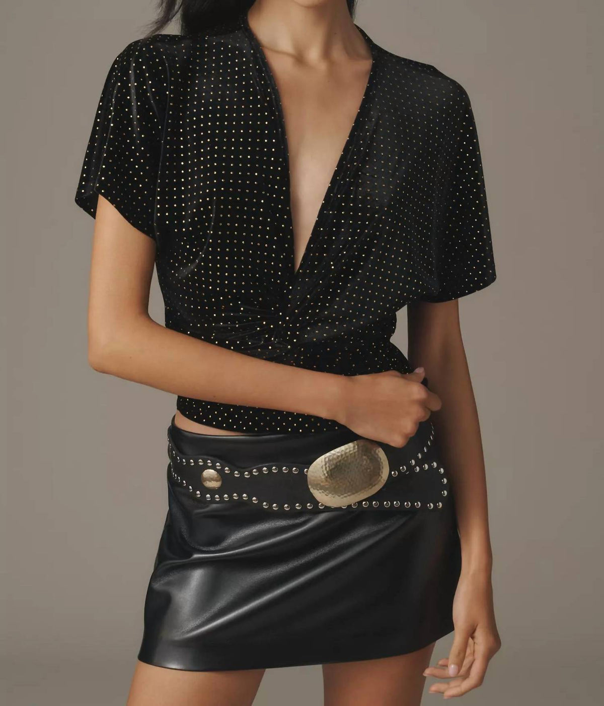 Bishop + Young - Velvet Twist Front Top