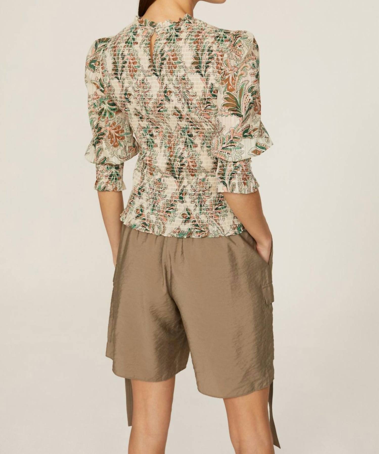 Veronica Beard - Kali Floral Smocked Top