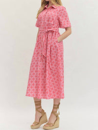 Entro - Short Sleeve Botanical Mini Dress
