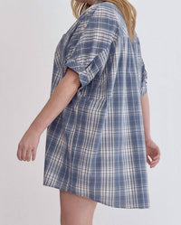 Entro - Surely Charmed Plaid Mini Dress - Plus