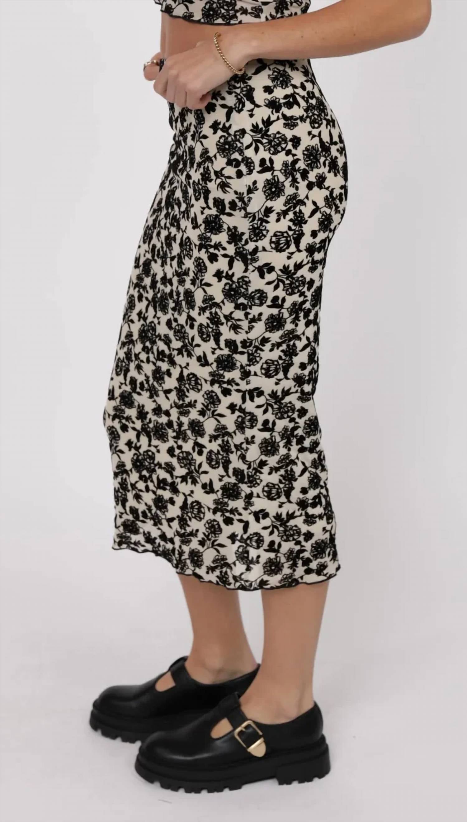 Sage The Label - Analogue Floral Midi Skirt