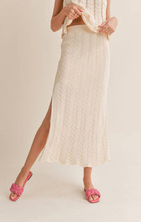 Sadie & Sage - BABY CHEVRON KNIT MAXI SKIRT
