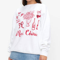 Show Me Your Mumu Stanley Sweatshirt in white - women's top - detail view