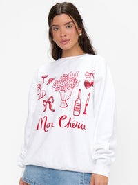 Show Me Your Mumu Stanley Sweatshirt in white - women's top - alternate view