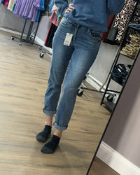 Judy Blue Mid-rise Slim Capri Jeans in blue - women's pants