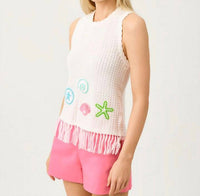 Lilly Pulitzer - Roe Crochet Sweater Shell Tank