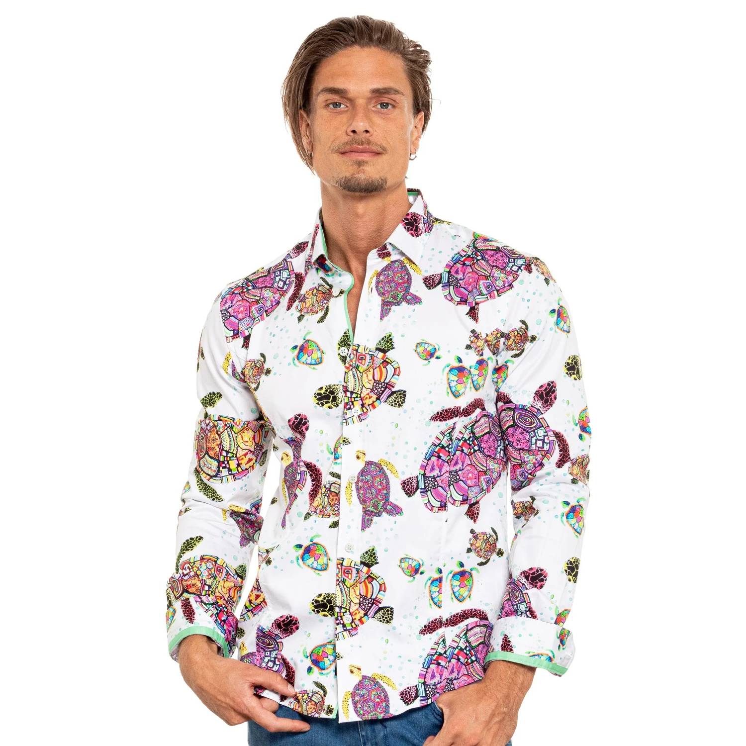 Eight X - Trippy Turtle Button Down Shirt