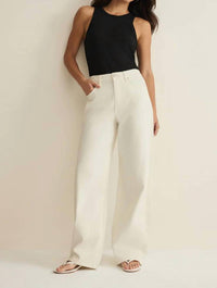 Z Supply - Remi High Rise Bowed Wide Leg Jeans