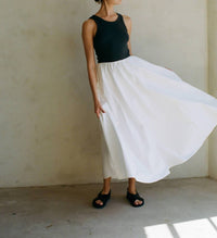 By Together - Woven Cotton Midi Skirt