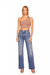Susana Monaco - Essential One Shoulder Crop Top