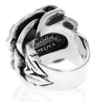 King Baby Studio Women's Rose Ring in silver - women's jewelry - detail view