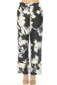 Joseph Ribkoff - Floral Satin Wide Leg Pants