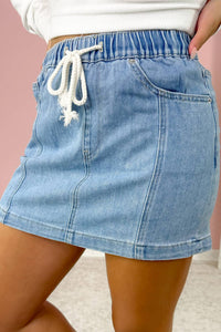 Mica Denim - Women's Fallon Denim Mini Skirt
