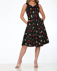 Orchid Bloom - Midi Swing Dress