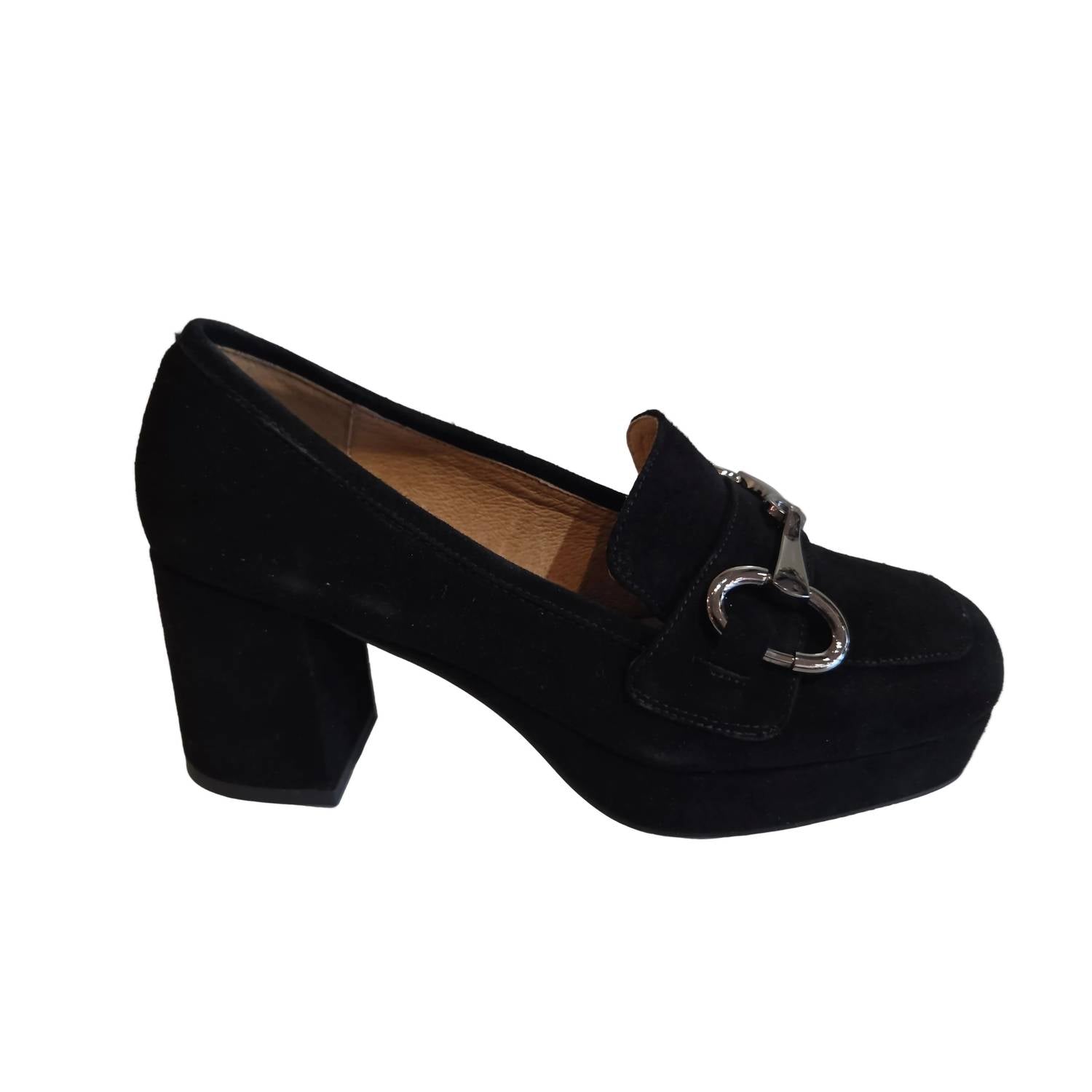 Bibi Lou Women's Pump Heeled Loafer in black - women's heels - alternate view