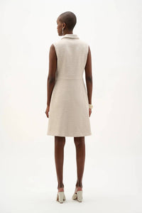 Joseph Ribkoff - Zip Front Bouclé A-line Dress