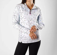 Sunday Swagger - Women's Performance Q-Zip Splatter Top