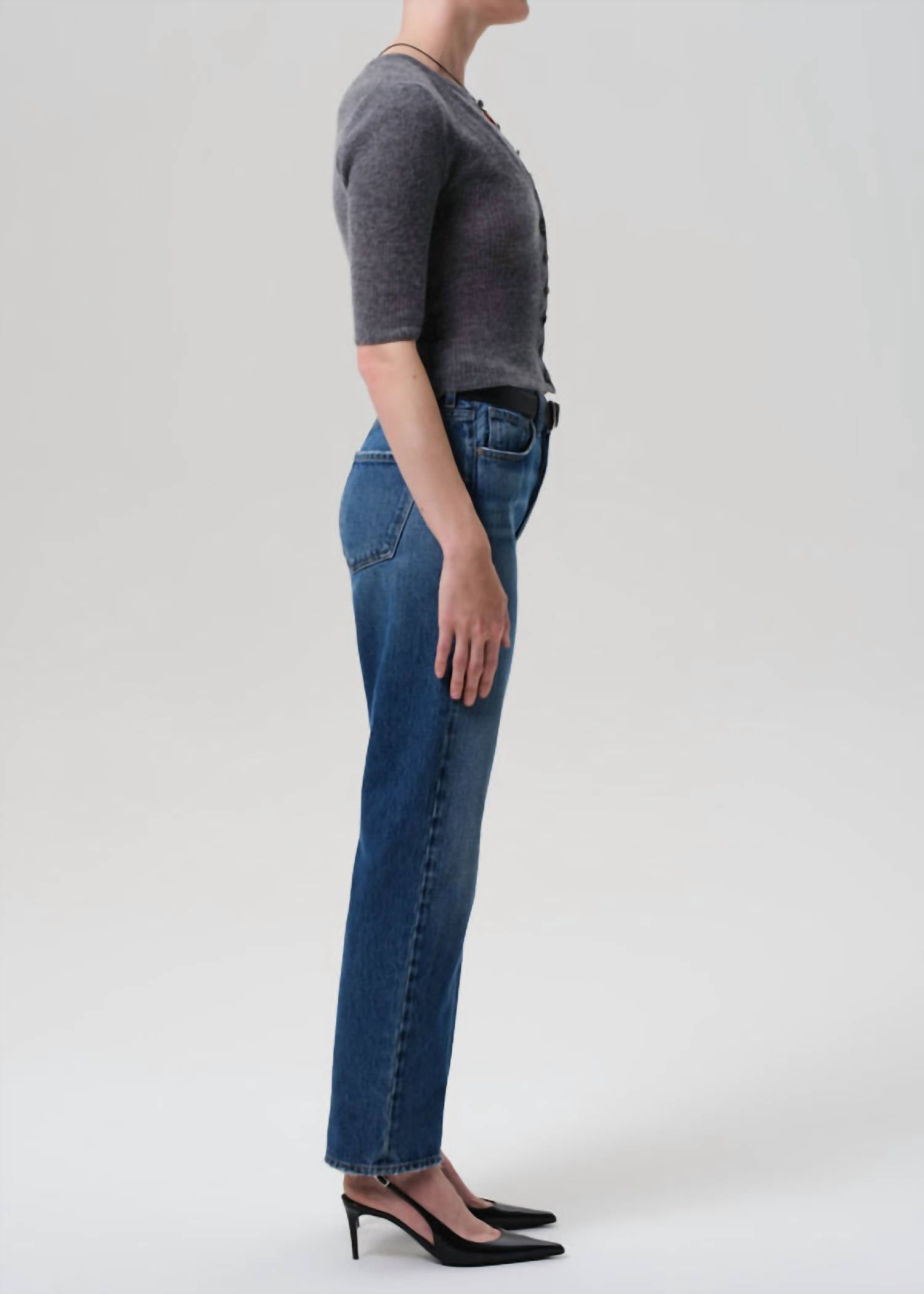 Citizens of Humanity Blaine Vintage Straight Jeans in chaya - women's jeans - detail view