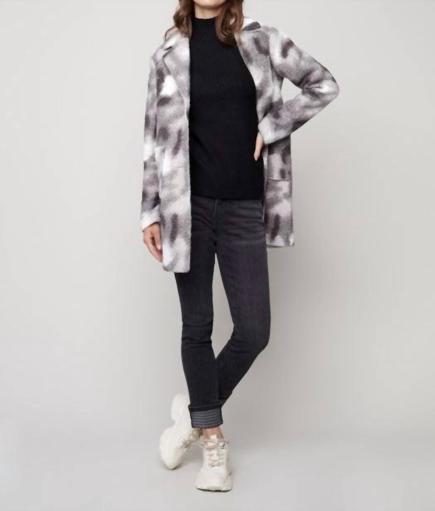 Charlie B - Printed Boucle Knit Coat