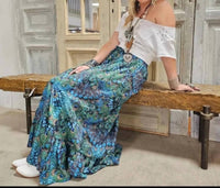 A Rare Bird - Peacock Wide Leg Pants