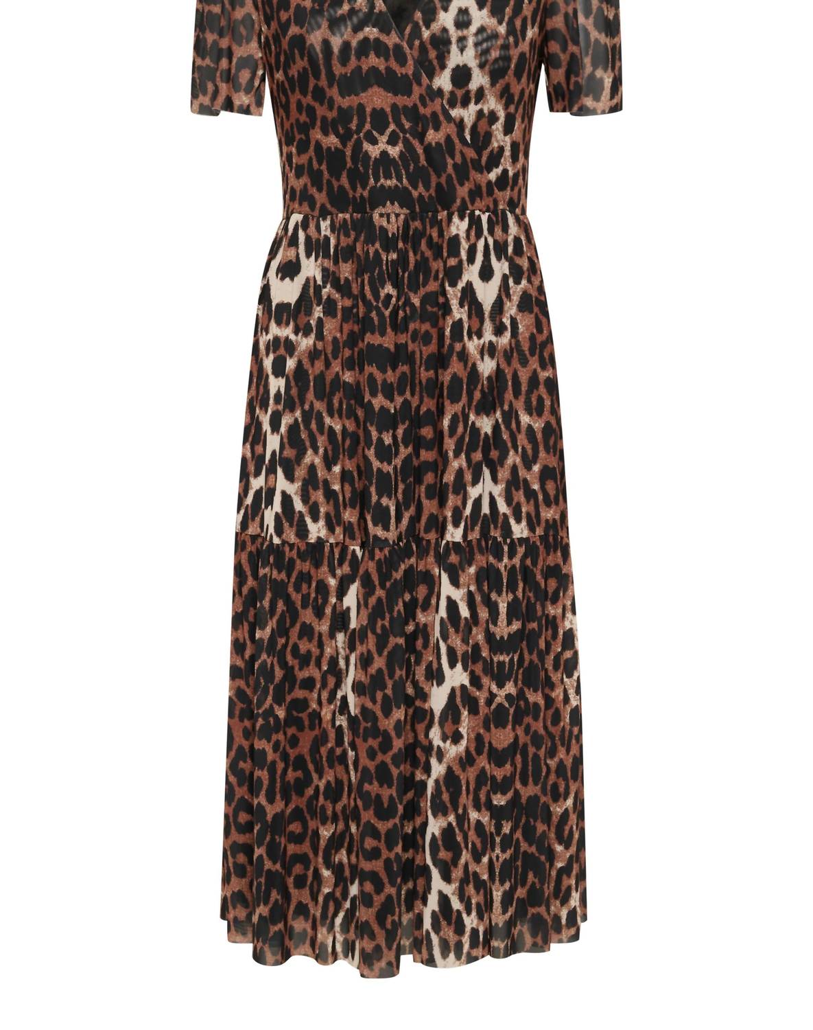 Soaked In Luxury - Slaldora Short Sleeve V-neck Wrap Midi Dress
