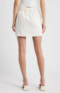 Love The Label - Felicity Floral Appliqué Cotton & Linen Miniskirt